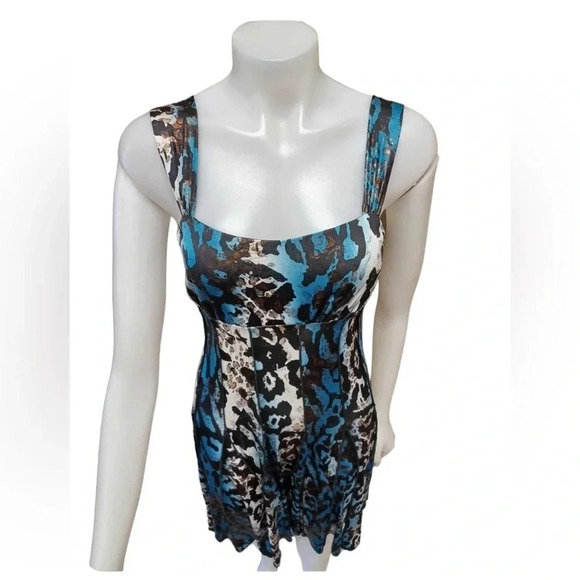 Frank Lyman Animal Print  Sequins Sleeveless Midi Dress Size 4 - Picture 3 of 9